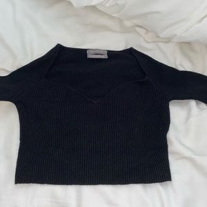 Urban outfitters long sleeve flare crop top